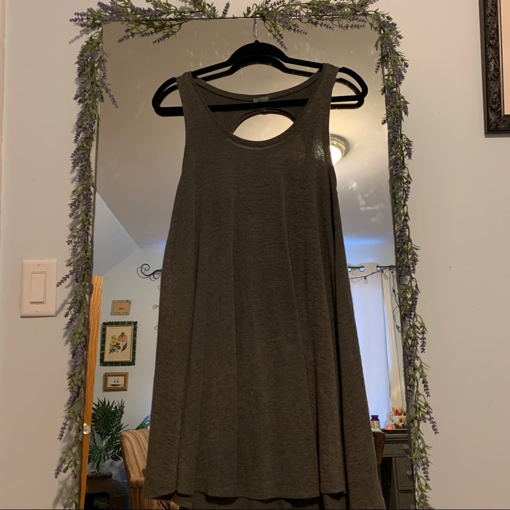 American Eagle Open Back Green Shift Dress S/XS